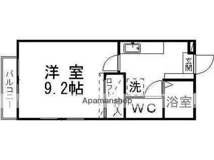 リバーシャトー(1K/2階)の間取り写真