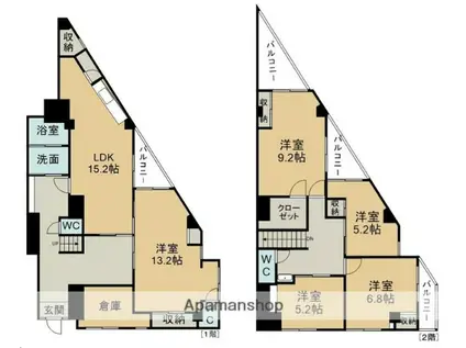 エルステ佐幸(5LDK/1階)の間取り写真