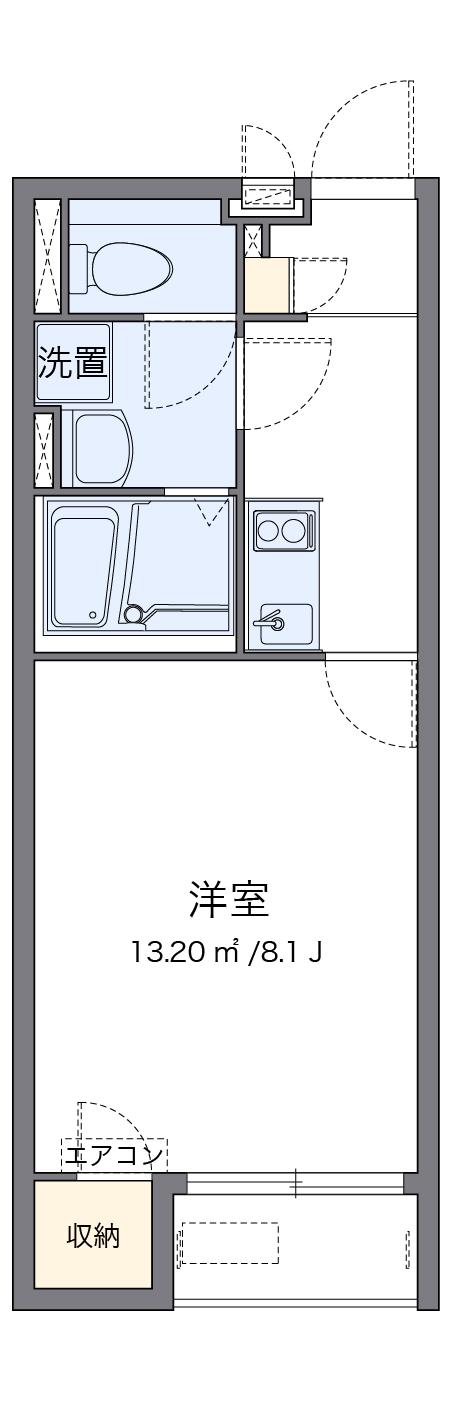 クレイノアンムート(1K/2階)の間取り写真