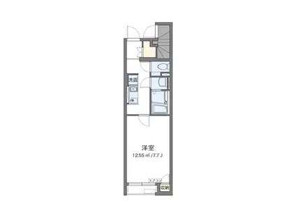 クレイノラ フォルトゥーナ(1K/1階)の間取り写真