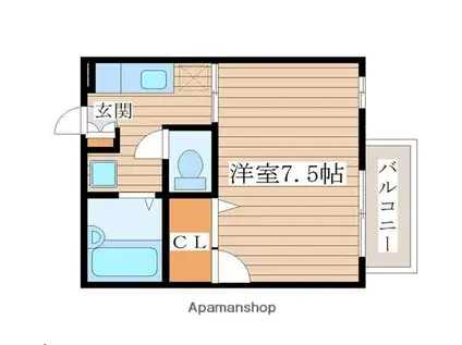 メゾンHAMADA(1K/1階)の間取り写真