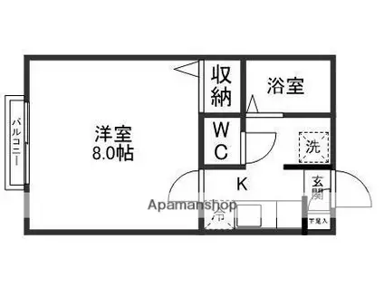 HOOP・Y(1K/2階)の間取り写真