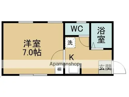 AIマンション(1K/3階)の間取り写真