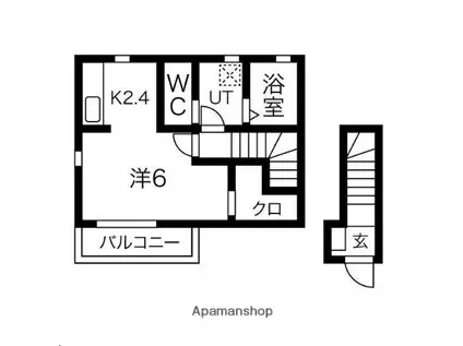 SOLEIL HINA3(1K/2階)の間取り写真