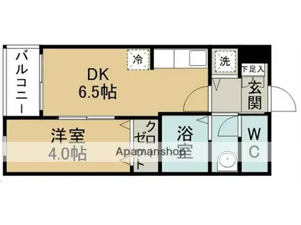 グ ラ ン ス ト ラ ー ダ 八 幡(1DK/2階)の間取り写真