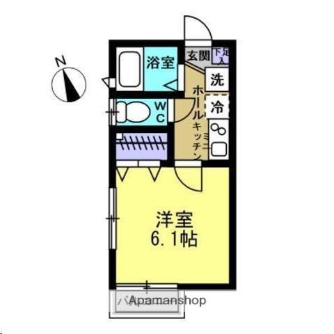 クオーレ米ヶ袋Ⅰ(1K/1階)の間取り写真