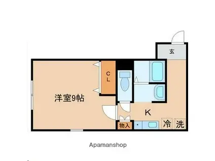 FAMILIAR子平町(1K/1階)の間取り写真