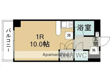 ウィンベルデュエット仙台北山Ⅱ(ワンルーム/4階)の間取り写真