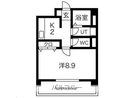KT NET 21(ワンルーム/3階)の間取り写真