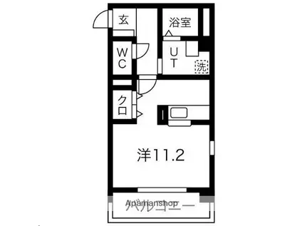 KT NET 21(ワンルーム/1階)の間取り写真