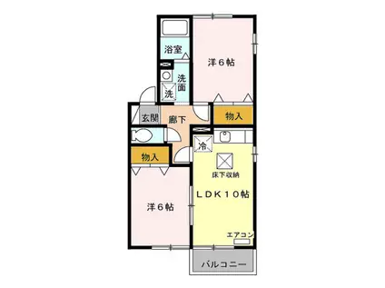 アイビス上飯田(2LDK/1階)の間取り写真