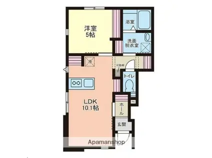 IL MIO CAMPOⅡ(1LDK/1階)の間取り写真