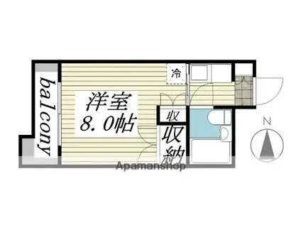 メゾン・ド・エルヴェ(ワンルーム/2階)の間取り写真