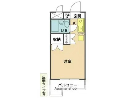 メゾン・ド・エルヴェ(ワンルーム/3階)の間取り写真