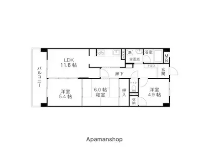 グランメゾン泉中央(3LDK/2階)の間取り写真