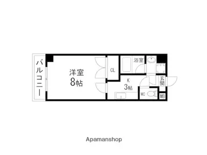 リバーパーク上谷刈(1K/5階)の間取り写真