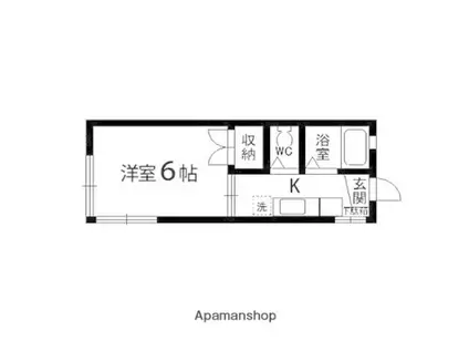 カーサーM&M(1K/1階)の間取り写真