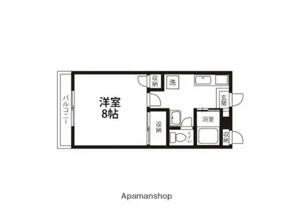 メゾンドタケヒロA(1K/1階)の間取り写真