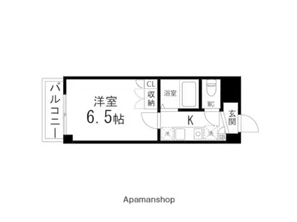 バースランド小松島(1K/2階)の間取り写真