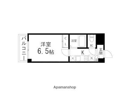 バースランド小松島(1K/5階)の間取り写真