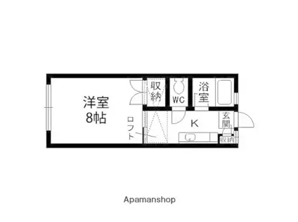 ロイヤルパレス(1K/1階)の間取り写真