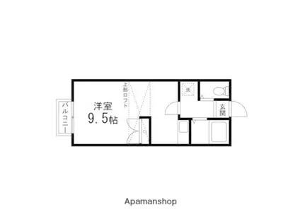 ハミングパークC(ワンルーム/2階)の間取り写真