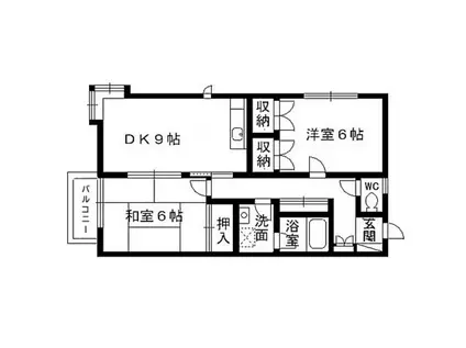 エクセレント永和台(2DK/2階)の間取り写真