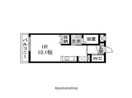 コンフォート永和台Ⅲ(ワンルーム/1階)の間取り写真