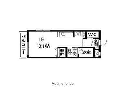 コンフォート永和台Ⅲ(ワンルーム/1階)の間取り写真