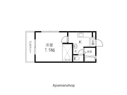 スウィートブライアUⅢ(1K/2階)の間取り写真