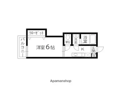 コンフォート永和台(1K/1階)の間取り写真