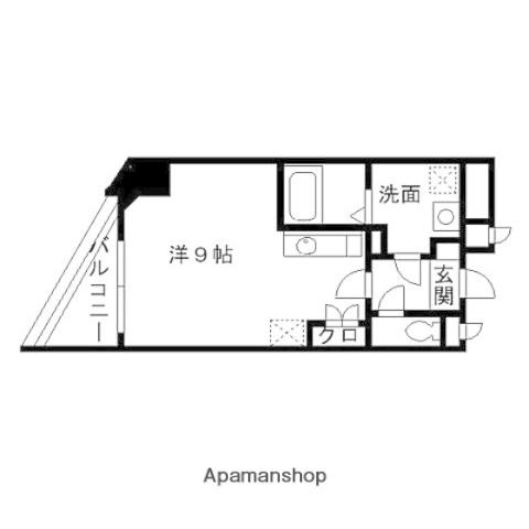 コンフォート上杉(ワンルーム/9階)の間取り写真