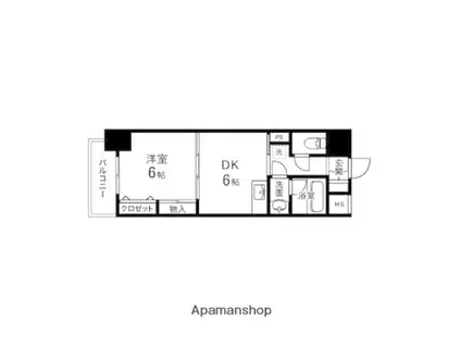 グレースプレジオⅡ(1DK/1階)の間取り写真