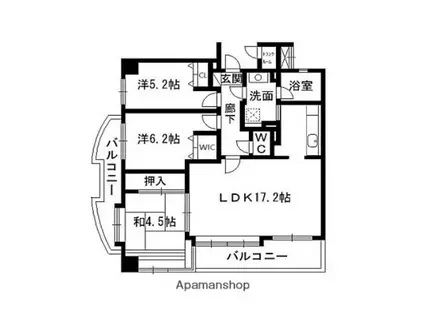 アルティレット泉中央(3LDK/2階)の間取り写真