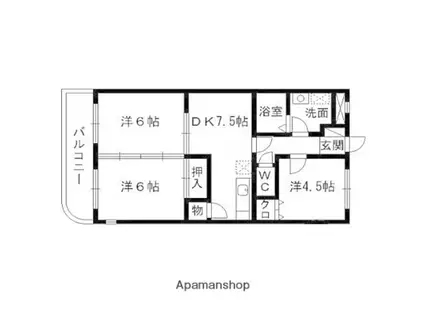 ジュールガーデン(3DK/3階)の間取り写真