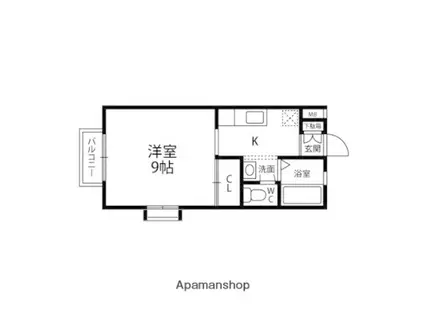 TARA BLANCHE(1K/1階)の間取り写真