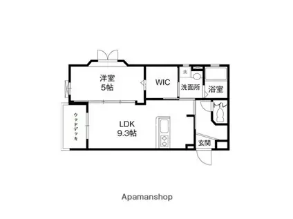 ヴィラフィレーチェ(1LDK/1階)の間取り写真