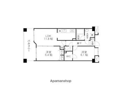 ロイヤルプラザ泉中央(2LDK/7階)の間取り写真