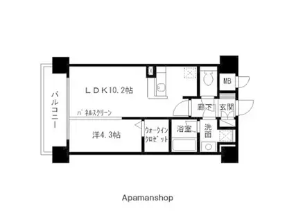 AXIA泉中央(1LDK/5階)の間取り写真