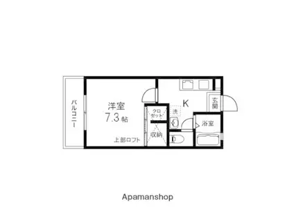 エスポワール(1K/1階)の間取り写真