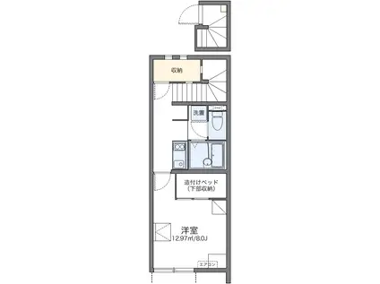 レオネクスト杜瀞(1K/2階)の間取り写真