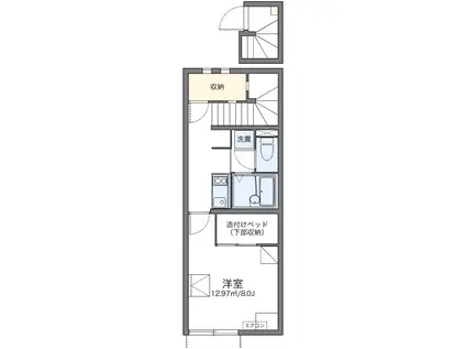 レオネクスト杜瀞(1K/2階)の間取り写真
