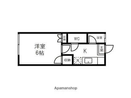 コーポ杉(1K/1階)の間取り写真