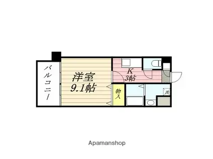 アネーロ泉中央(1K/4階)の間取り写真