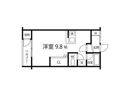 メゾン112(ワンルーム/2階)の間取り写真