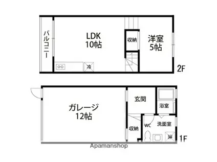 ARK BASE HILLS(1LDK/1階)の間取り写真