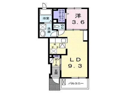 SORGENTE I(1LDK/1階)の間取り写真