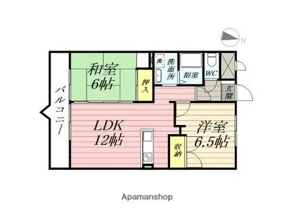 ストークヒルズ(2LDK/1階)の間取り写真