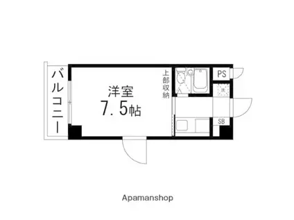 つかさ屋第一ビル(1K/3階)の間取り写真