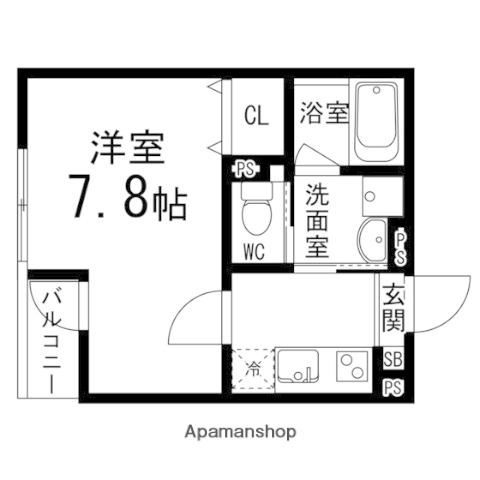 ベル トライアンフ(1K/2階)の間取り写真